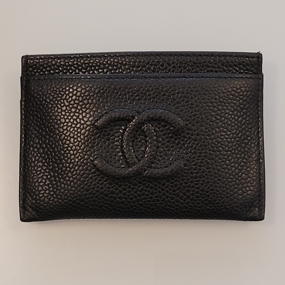 CHANEL Leather Caviar Blk Card Holder Unisex - Picture 5 of 14